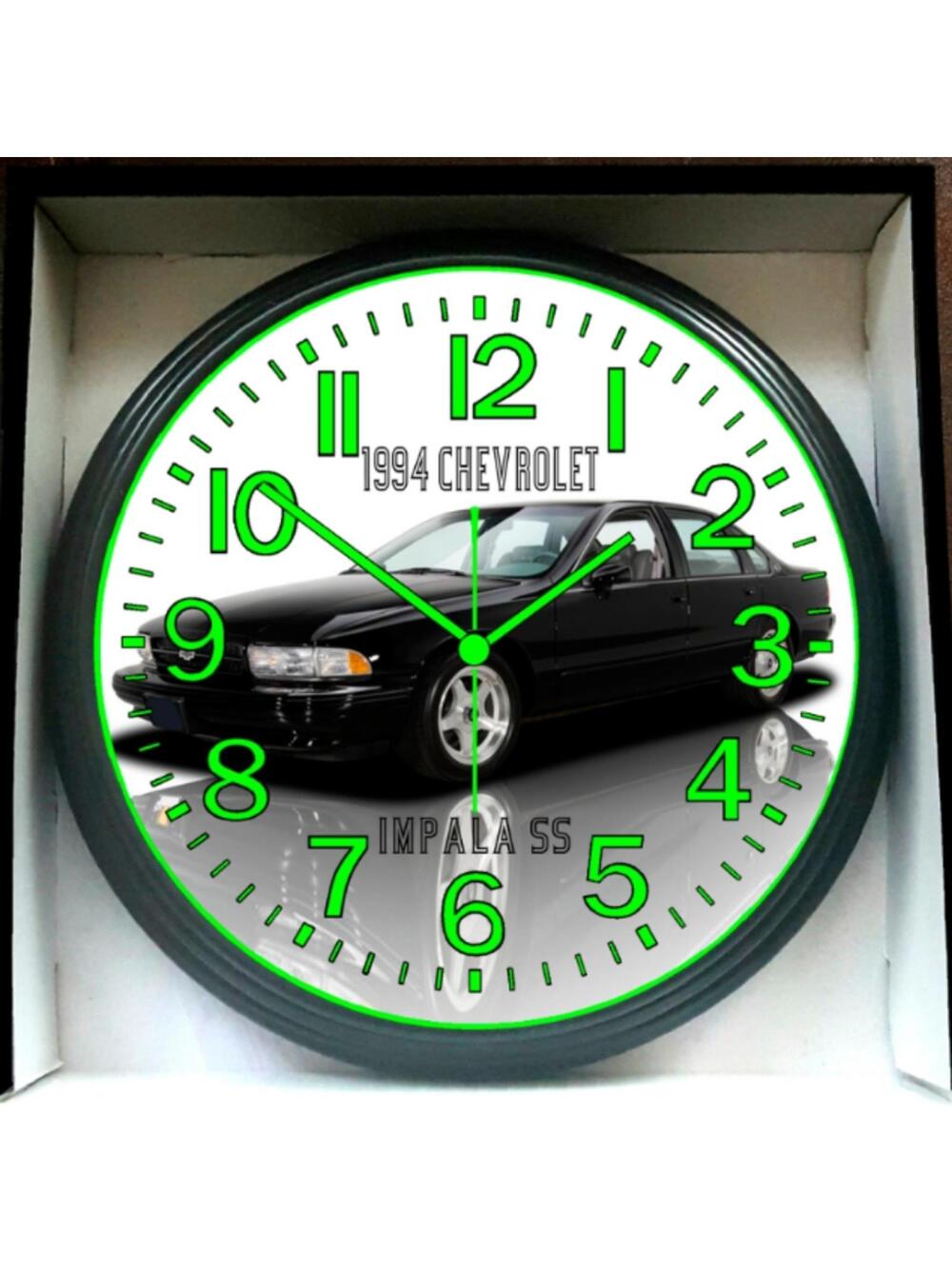 1994 Chevy Chevrolet Impala SS Super Sport Glow In The Dark Wall Clock New!